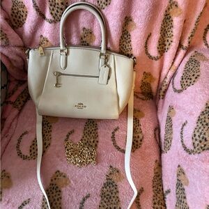 Coach Cream Leather Satchel, Elise satchel